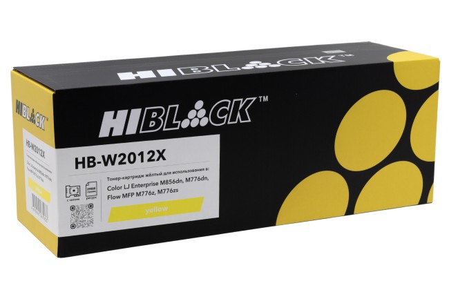 Тонер-картридж Hi-Black (HB-W2012X) для HP Color LaserJet Enterprise M776dn/M776z/M776zs/M, Y, 29K Тонер-картридж Hi-Black (HB-W2012X) для HP Color LaserJet Enterprise M776dn/M776z/M776zs/M, Y, 29K