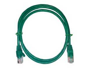 Патч-корд UTP4 cat 5e, ВС, LSZH, зеленый, литой коннектор NETKO Optima