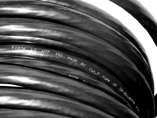 Кабель LC UTP100 cat.5, , 0,45мм, наружный, черный ЗАКАЗ 50м Кабель LC UTP100 cat.5, , 0,45мм, наружный, черный ЗАКАЗ 50м