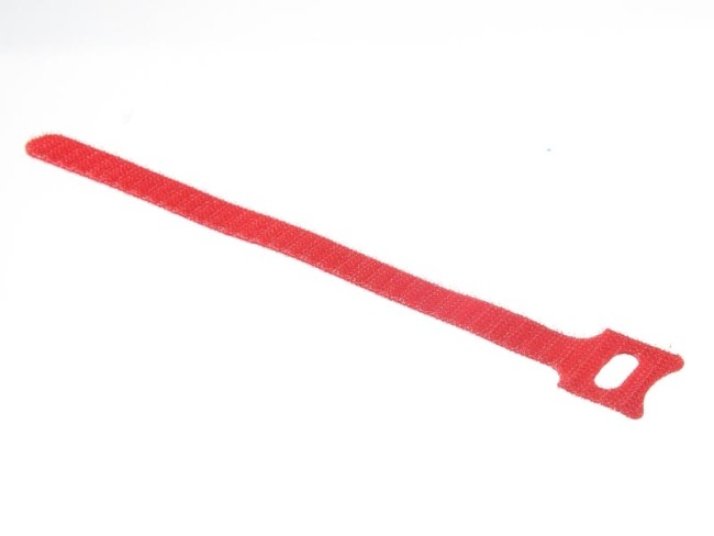 Стяжка-липучка многоразовая 200*12 /10 шт (красная) NETKO Optima