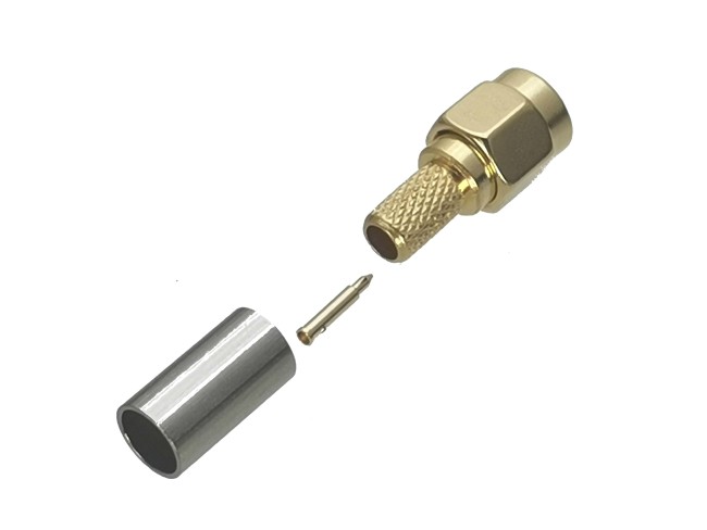 ВЧ-разъём SMA(male) обжимной под кабель RG-58 комплект 10 шт