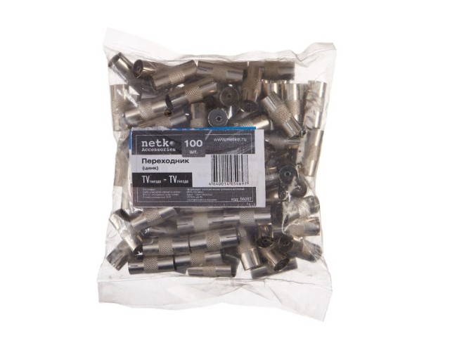 Переходник гн TV - гн TV (цинк), NETKO Optima