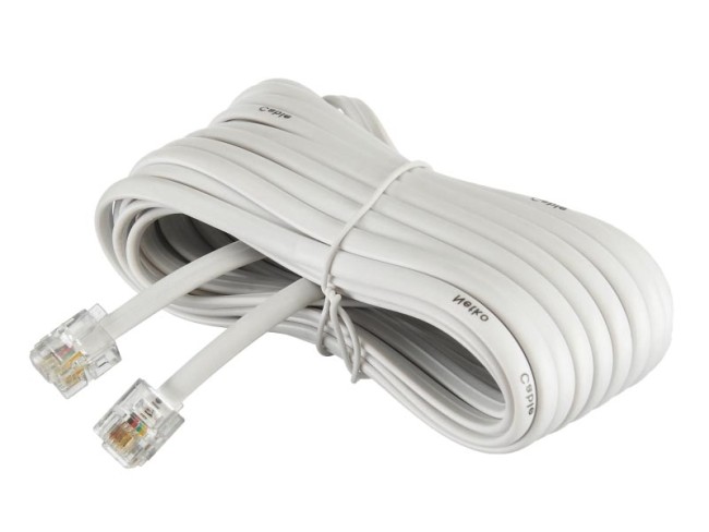 Удлинитель телефонный (6р4с) 7 метров / белый NETKO Optima 5шт Удлинитель телефонный (6р4с) 7 метров / белый NETKO Optima 5шт