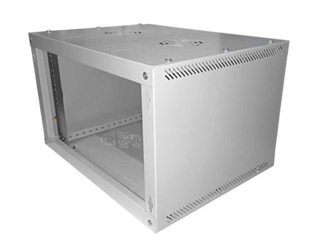 Шкаф настенный 9U серия NOP3 (600х451x502), передняя дверь стекло, разборный, серый Netko Шкаф настенный 9U серия NOP3 (600х451x502), передняя дверь стекло, разборный, серый Netko