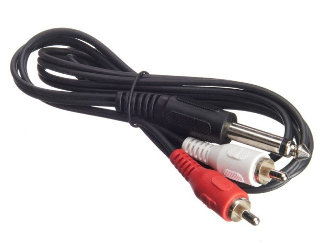 Шнур аудио-видео: 2RCA-6,3 мм стерео ( длина 1.2 м, литой) блистер, Netko Шнур аудио-видео: 2RCA-6,3 мм стерео ( длина 1.2 м, литой) блистер, Netko