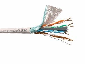 Кабель F/UTP 4 (FTP4 ) cat.6, 4 пары 23 AWG BC, одножильный, экранированный с крестовиной, серый, FLUKE TEST, NETKO Expert СКС 3м