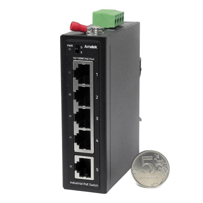 AN-SX5P4 - промышленный 5-портовый коммутатор с PoE до 120Вт AN-SX5P4 - промышленный 5-портовый коммутатор с PoE до 120Вт
