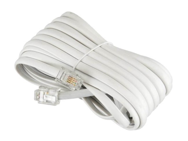 Удлинитель телефонный (6р4с) 5 метров / белый NETKO Optima Удлинитель телефонный (6р4с) 5 метров / белый NETKO Optima