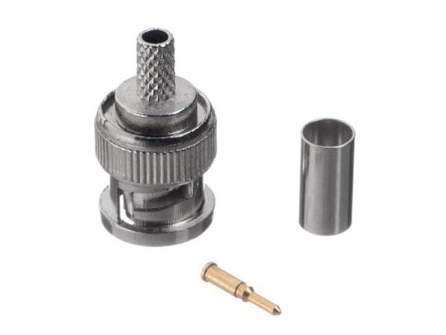 Коннектор BNC для 3C-2V, цинк/медь, для обжимного инструмента NETKO Optima 10 шт Коннектор BNC для 3C-2V, цинк/медь, для обжимного инструмента NETKO Optima 10 шт