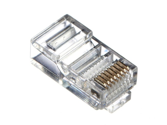Коннектор RJ45 (8p8c) cat.5е, для одножильного и многожильного кабеля (нож с 2-мя зубцами), 100шт., NETKO Expert CKC Коннектор RJ45 (8p8c) cat.5е, для одножильного и многожильного кабеля (нож с 2-мя зубцами), 100шт., NETKO Expert CKC