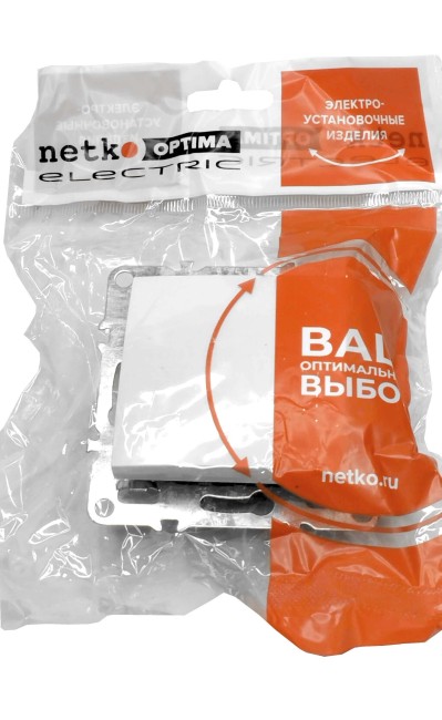 Выключатель одноклавишный, встраиваемый в рамку, 10A, пластик, IP20, цвет белый NETKO Optima Electric Выключатель одноклавишный, встраиваемый в рамку, 10A, пластик, IP20, цвет белый NETKO Optima Electric