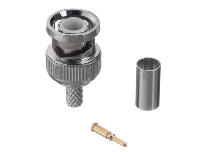 Коннектор BNC для 3C-2V, цинк/медь, для обжимного инструмента NETKO Optima 20 шт Коннектор BNC для 3C-2V, цинк/медь, для обжимного инструмента NETKO Optima 20 шт