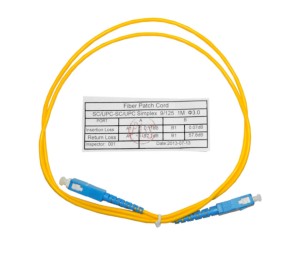 Патч-корд оптический соединительный SC-SC/UPC SM Simplex 3.0мм 9/125,