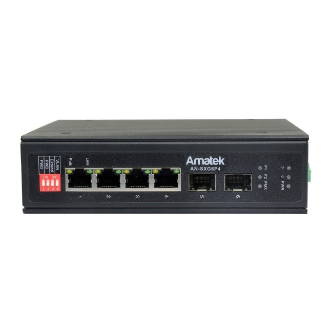 AN-SXG6P4 - промышленный 6-портовый гигабитный коммутатор с HiPoE до 180Вт AN-SXG6P4 - промышленный 6-портовый гигабитный коммутатор с HiPoE до 180Вт