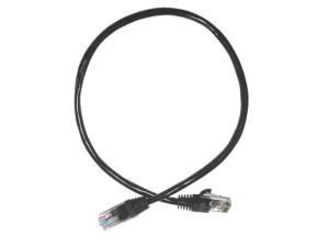 Патч-корд UTP4 cat 5e, ВС, LSZH, черный, литой коннектор NETKO Optima