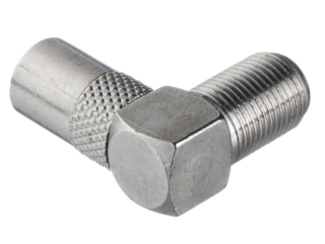 Переходник гн F - шт TV угловой (цинк), NETKO Optima 20 шт