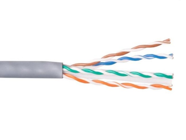 Кабель UTP 6A Eletec 4x2xAWG23 LSZH,, медь серый 305 м