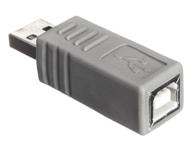 Переходник штекер USB A- гнездо USB B, Netko, белый 5шт