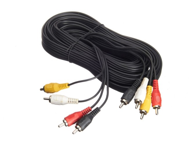 Шнур аудио-видео: 4RCA-4RCA ( длина 7 м, литой), Netko 20шт Шнур аудио-видео: 4RCA-4RCA ( длина 7 м, литой), Netko 20шт