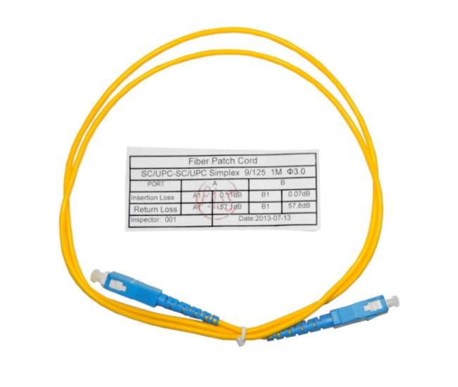 Патч-корд оптический соединительный SC-SC/UPC SM Simplex 3.0мм 9/125, 20 шт Патч-корд оптический соединительный SC-SC/UPC SM Simplex 3.0мм 9/125, 20 шт