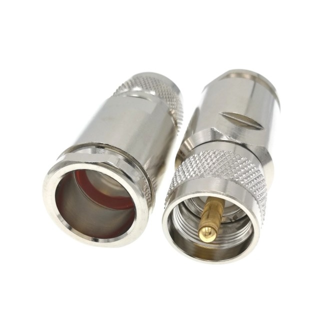 ВЧ-разъём UHF(male) PL259 прижимной под кабель 10D-FB комплект 5 шт