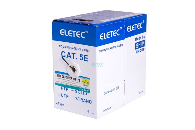 Кабель UTP 5E Eletec 2x2xAWG24, наружный,, медь 5 м