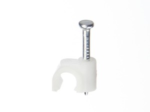 Скоба с гвоздем для крепления круглого кабеля 4 мм /100 шт./ NETKO Optima