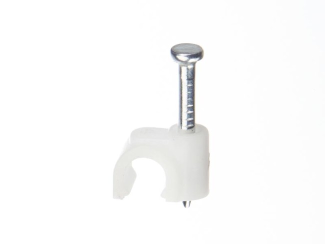 Скоба с гвоздем для крепления круглого кабеля 4 мм /100 шт./ NETKO Optima