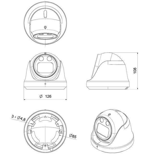 AC-IDV503ZA - купольная IP видеокамера 5Мп с моторизированным объективом AC-IDV503ZA - купольная IP видеокамера 5Мп с моторизированным объективом