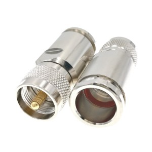 ВЧ-разъём UHF(male) PL259 прижимной под кабель 10D-FB комплект 20 шт