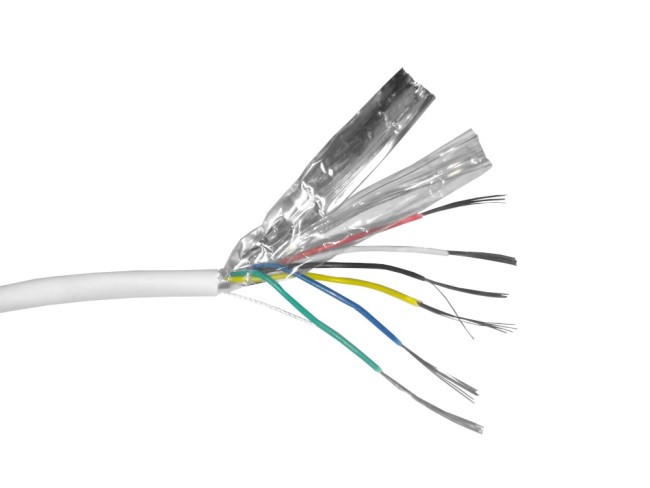 Кабель сигнальный, экранированный 6*0.22мм2 (7*0.2мм) 20м, алюминий, пластиковая катушка, белый NETKO Optima Кабель сигнальный, экранированный 6*0.22мм2 (7*0.2мм) 20м, алюминий, пластиковая катушка, белый NETKO Optima