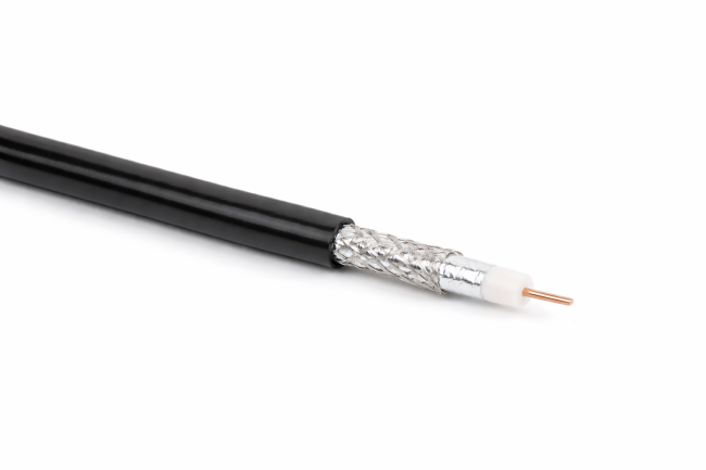Кабель коаксиальный RG-11U CCS MIL17, 75 Ом, с тросом, outdoor, черный, 30 м