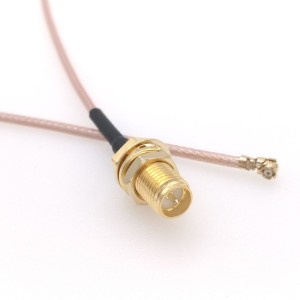 Адаптер для модема (пигтейл) U.fl(IPEX)-RP-SMA(female) кабель RG178 30см.