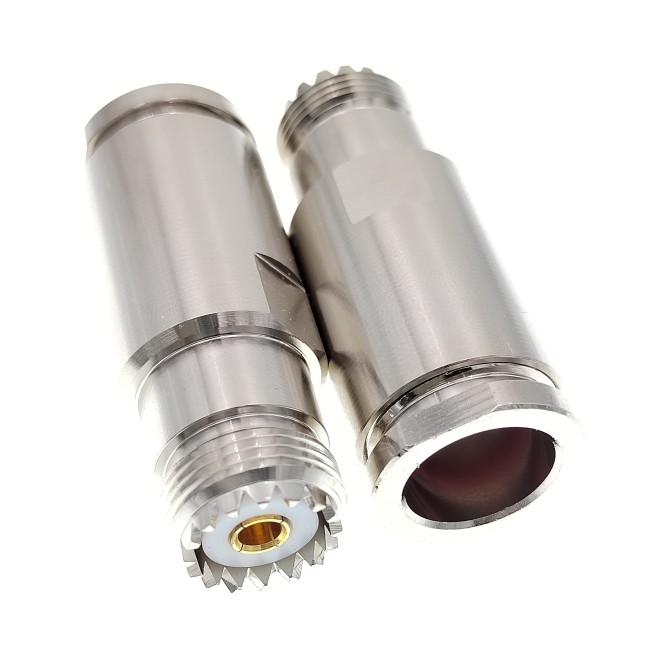 ВЧ-разъём UHF(female) SO239 прижимной под кабель 10D-FB комплект 10 шт