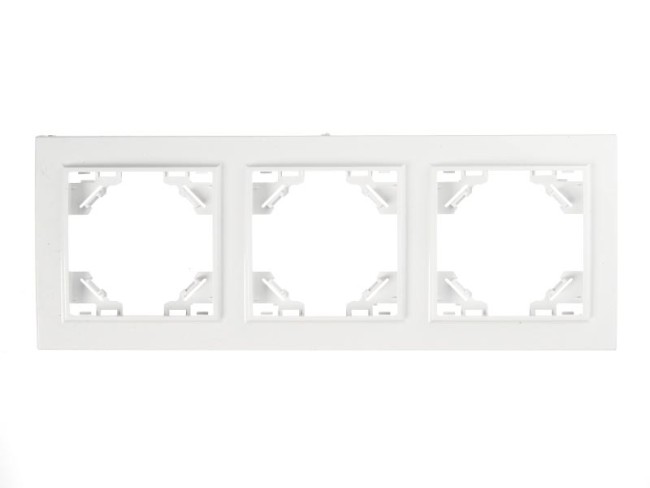 Рамка 3-постовая, пластик, IP20, цвет белый NETKO Optima Electric 20 шт Рамка 3-постовая, пластик, IP20, цвет белый NETKO Optima Electric 20 шт