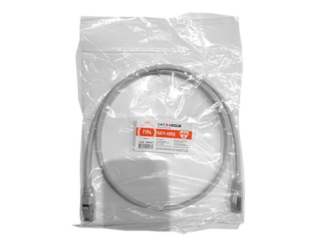 Патч-корд FTP4 cat.6, литой коннектор, серый, LSZH, NETKO Expert CKC Патч-корд FTP4 cat.6, литой коннектор, серый, LSZH, NETKO Expert CKC