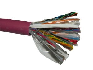 Кабель NETKO UTP25 cat.5e, , 0,5мм, нг(А)-HF FR-LSZH - малодымный, не содержащий галогенов, фиолетовый 30м