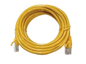 Патч-корд UTP4 cat 5e, ВС, LSZH, желтый, литой коннектор NETKO Optima