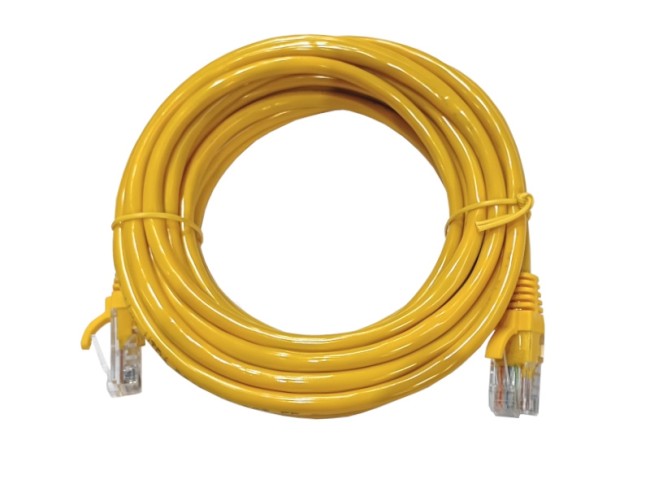 Патч-корд UTP4 cat 5e, ВС, LSZH, желтый, литой коннектор NETKO Optima Патч-корд UTP4 cat 5e, ВС, LSZH, желтый, литой коннектор NETKO Optima