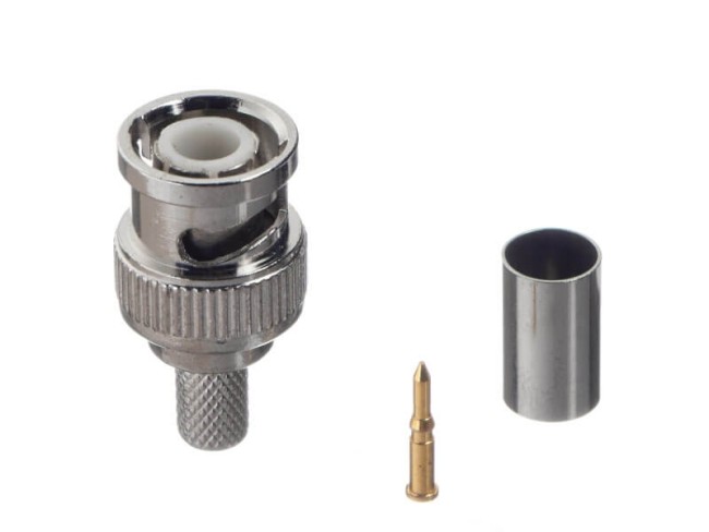 Коннектор BNC для RG-59, цинк/медь, для обжимного инструмента NETKO Optima 50 шт