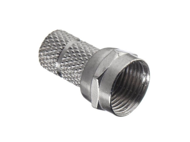 Штекер F (гайка) на 3С2V (цинк) (F113), NETKO Optima 10 шт Штекер F (гайка) на 3С2V (цинк) (F113), NETKO Optima 10 шт