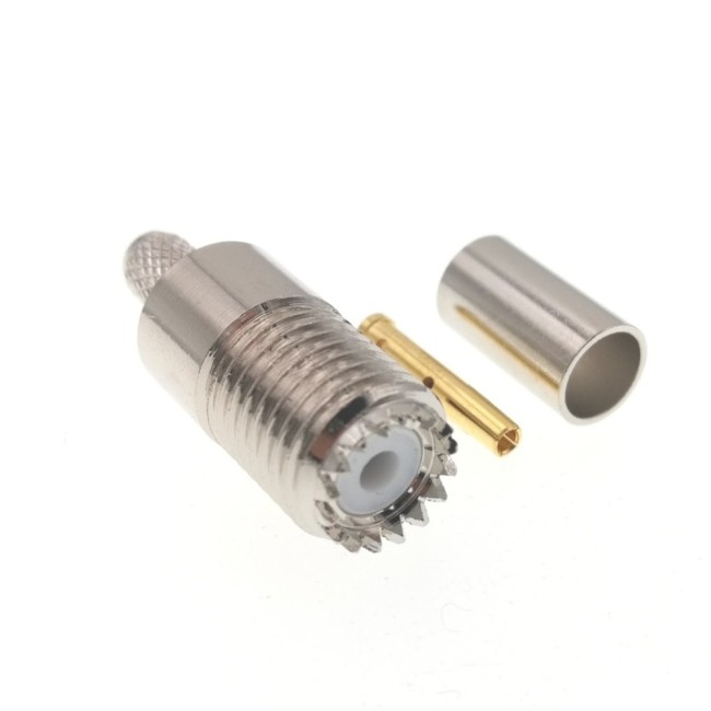 ВЧ-разъём mini UHF(female) обжимной под кабель RG-58 комплект 10 шт