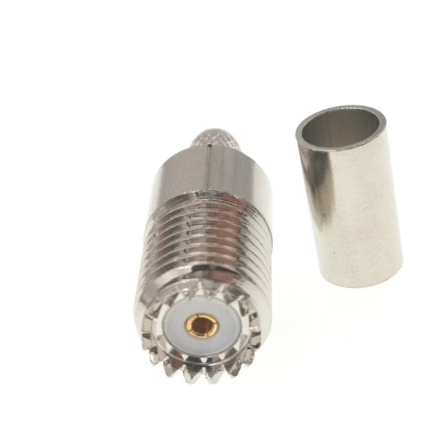 ВЧ-разъём mini UHF(female) обжимной под кабель RG-58 комплект 10 шт