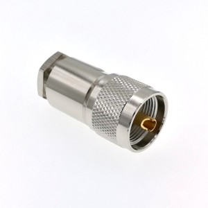 ВЧ-разъём UHF(male) PL259 прижимной под кабель 8D-FB комплект 5 шт