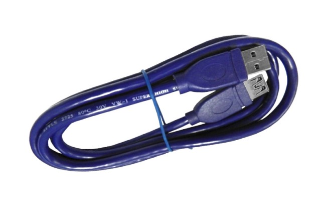 Кабель шт.USB A- гн.USB A 3.0 (3м), синий, блистер, Netko Кабель шт.USB A- гн.USB A 3.0 (3м), синий, блистер, Netko