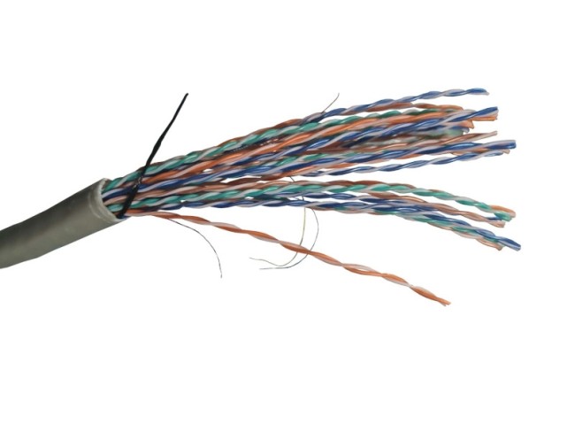 Кабель UTP25 cat.5e, , 0,5мм, ZH нг(A)-HF, не содержащий галогенов, серый 200м Кабель UTP25 cat.5e, , 0,5мм, ZH нг(A)-HF, не содержащий галогенов, серый 200м