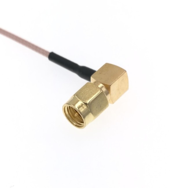 Адаптер для модема (пигтейл) U.fl(IPEX)-SMA(male)угловой кабель RG178 20см.