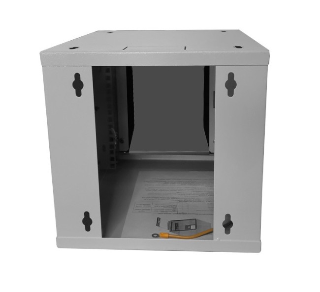 Шкаф настенный 10 6U серия COMPACT (315х368х310), передняя дверь стекло, серый, Netko Шкаф настенный 10 6U серия COMPACT (315х368х310), передняя дверь стекло, серый, Netko