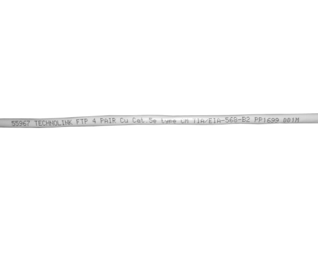 Кабель Technolink FTP4 cat.5е, одножильный, экранированный, Cu 305м Кабель Technolink FTP4 cat.5е, одножильный, экранированный, Cu 305м