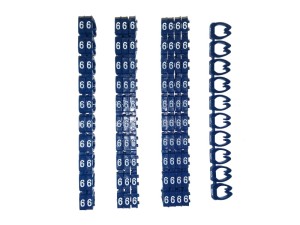 Кольцо маркировочное 6, синий Netko 100шт